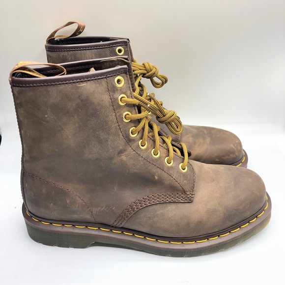 Dr Martens 11822 Tan Brown Leather Boots Mens Sz 9 - Picture 2 of 10